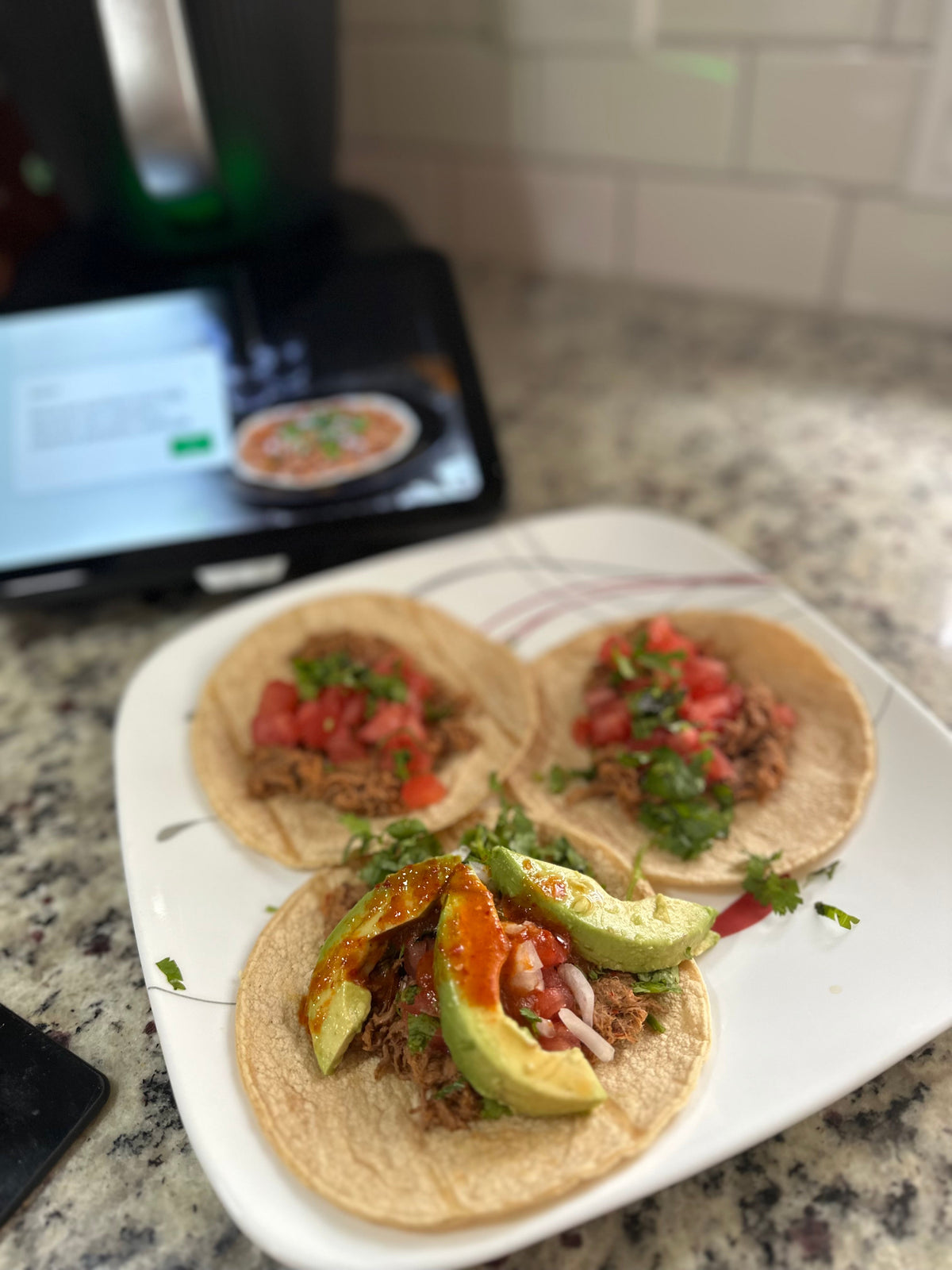 Homemade tacos prepared with the Thermomix TM7